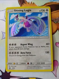 Pokemon Shining Lugia SM82 Shining Legends Promo Holo Basic Pokemon TCG Card - Image 1