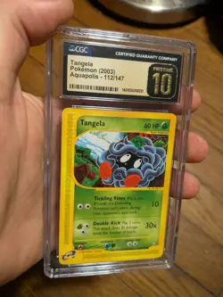 (POP 2) CGC 10 PRISTINE Tangela 112/147 Aquapolis E Reader Pokemon Card - Image 1