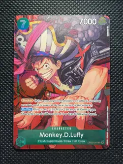 Monkey D. Luffy OP02-041 Alt Art Paramount War - One Piece Card Game English NM - Image 1
