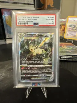 PSA 10 Leafeon VSTAR GG35 Crown Zenith Galarian Gallery Ultra Rare Pokemon Card - Image 1