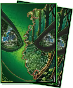 MTG Card Sleeves (Forest) 100 Pcs, Art Sleeves Deck Protector, Matte Back & - Image 1