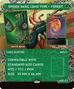 MTG Card Sleeves (Forest) 100 Pcs, Art Sleeves Deck Protector, Matte Back & - Image 2