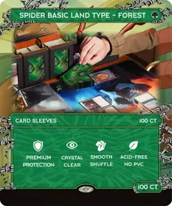 MTG Card Sleeves (Forest) 100 Pcs, Art Sleeves Deck Protector, Matte Back & - Image 3
