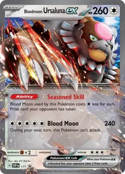 Bloodmoon Ursaluna ex 177 Sv: Scarlet & Violet Promo Cards Holo NM Mint - Image 1