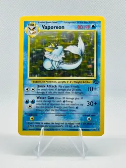 Vaporeon 12/64 Jungle Holo Rare Pokemon Card LP - Image 1