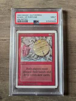 MTG Graded Magic The Gathering | Unlimited - WHEEL OF FORTUNE | PSA MINT 9 - Image 1