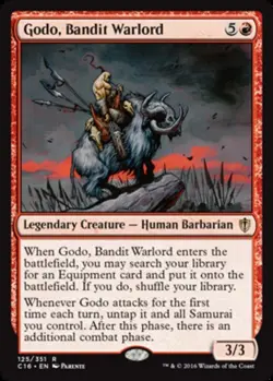 x1 Godo, Bandit Warlord R MTG Commander 2016 M/NM, English - Image 1