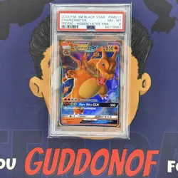 PSA 8 NEAR MINT 2019 Pokemon Hidden Fates CHARIZARD GX SM211 Tin Promo - Image 1