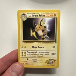 Lt. Surge’s Raichu 28/132 Non Holo Rare Gym Heroes Pokemon TCG NM - Image 1