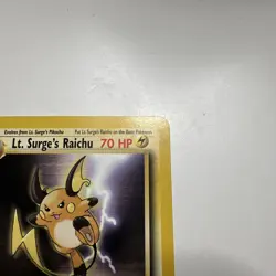 Lt. Surge’s Raichu 28/132 Non Holo Rare Gym Heroes Pokemon TCG NM - Image 4