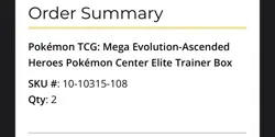 x2 Ascended Heroes Pokemon Center Elite Trainer Box (ETB) - PRESALE/PREORDER - Image 1