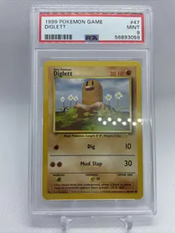 1999 Pokemon Base Set Unlimited Diglett 47/102 PSA 9 MINT - Image 5