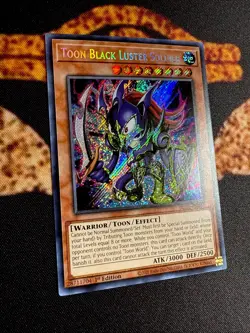 🔥 YUGIOH • TOON BLACK LUSTER SOLDIER • BLCR-EN065 • SECRET RARE • 1st • NM 🔥 - Image 4