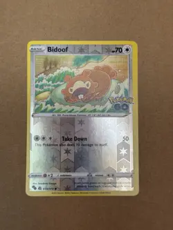 BIDOOF DITTO PEELABLE 059/078 POKEMON GO REVERSE POKEMON TCG LP - Image 1
