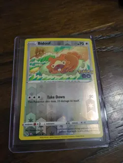 Bidoof (Peelable Ditto) Common Pokemon GO 059/078 Colorless, Reverse Holo LP-NM - Image 1