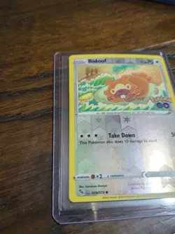 Bidoof (Peelable Ditto) Common Pokemon GO 059/078 Colorless, Reverse Holo LP-NM - Image 2