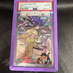 PSA 10 GEM MINT JAPANESE ONE PIECE 2024 OKIKU OP01-035 OP07-035 SPECIAL ALT.ART - Image 1