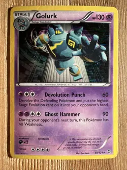 Golurk 59/124 - MP HOLO RARE BW Dragons Exalted - Pokemon 2012 TCG Card - Image 1