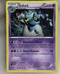 2012 Pokemon, B&W Dragons Exalted, #59/124 Golurk, Holo Rare LP - Image 1