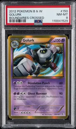 2012 POKEMON B&W BOUNDARIES CROSSED #150 GOLURK PSA 8 - Image 1