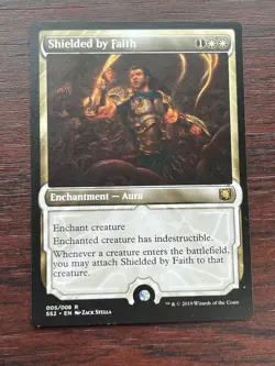 1x SHIELDED BY FAITH - Signature - MTG - Magic the Gathering - Image 1