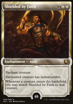 MTG Magic the Gathering Shielded by Faith (5/8) Signature Spellbook 2 Gideon LP - Image 1