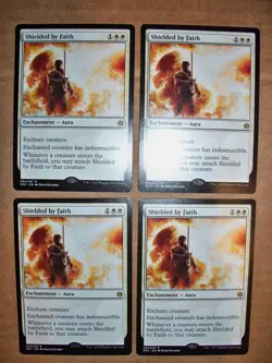 MTG Magic 4x Shielded By Faith Explorers of Ixalan NM/M - Image 2