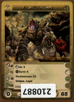(210887) BLAZVATAN 145/70/45/160/65 (1 Max Stats) Ultra Rare Foil Chaotic Card - Image 1
