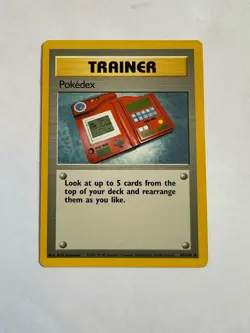 Pokemon Pokedex Trainer Card 87/102 Base Set Uncommon LP - Image 1
