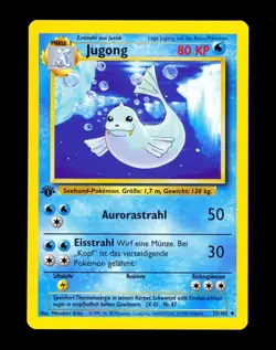 1999 Pokemon DEWGONG Base Set 1ST EDITION GERMAN Non Holo Card 25/102 Jugong NM - Image 1