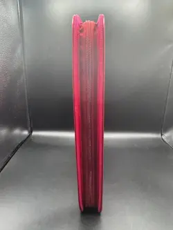 BCW Red Gaming Card Z-Folio Zippered LX Leatherette Album with 12 Pocket Pages - Image 5