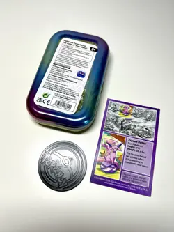 Prismatic Evolutions Espeon Mini Tin w/ Coin & Art Card - NO PACKS - Pokemon TCG - Image 2