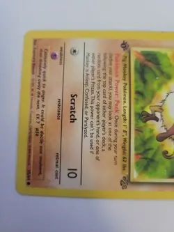Pokemon TCG Mankey Jungle 55/64 Regular 1st Edition Common Fighting WOTC Damaged - Image 3