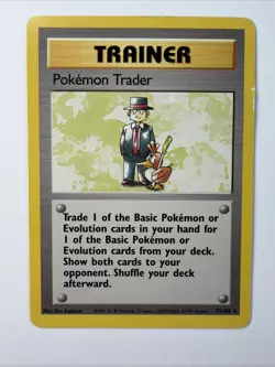 Pokemon Trader 77/102 MP Base Set Trainer Rare TCG 1999 - Image 1
