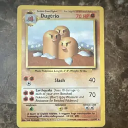 Pokemon TCG Dugtrio Base Set 19/102 Regular 1999 70 HP Rare Stage 1 - Image 1