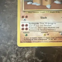 Pokemon TCG Dugtrio Base Set 19/102 Regular 1999 70 HP Rare Stage 1 - Image 5