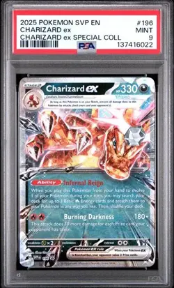 2025 Pokemon CHARIZARD EX 196 SVP: BLACK STAR PROMO Special Collection PSA 9 🔥 - Image 1