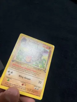 Pokemon 1999 1st Edition Fossil Non-Holo Aerodactyl Light Play - Image 5