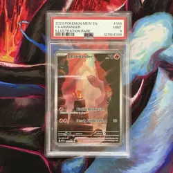 2023 Pokemon Mew EN 151 Charmander Illustration Rare #168/165 PSA 9 MINT - Image 1