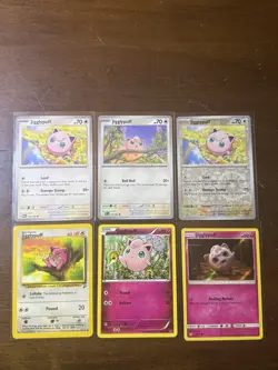 Pokemon TCG Jigglypuff 6 Card Lot - Image 1
