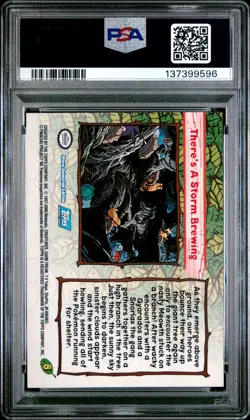 Pokemon Card There's A Storm Brewing #8 Topps The Movie 2000 Snorlax PSA 9 - Image 2
