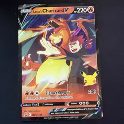Pokemon TCG Lance's Charizard V SWSH133 Celebrations Black Star Promo Jumbo Card - Image 1