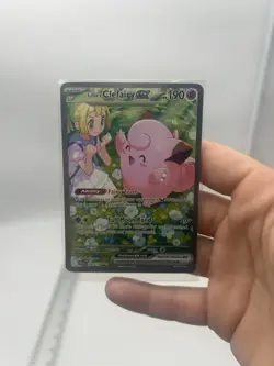 Pokemon TCG Journey Together Lillie's Clefairy EX Holo Card 184/159 - Image 2