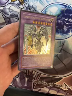 (79) Yugioh Elemental Hero Shining Flare Wingman EEN-EN036 Ultimate Unlimited LP - Image 2