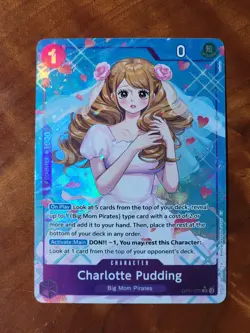 Charlotte Pudding Alternate Art OP11-070 A Fist of Divine Speed Foil One Piece - Image 1