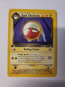 Dark Electrode 34/82 Team Rocket 1st Edition Pokemon Card LP - Image 1
