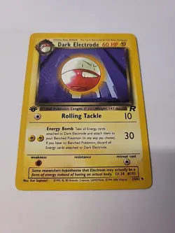 Dark Electrode 34/82 Team Rocket 1st Edition Pokemon Card LP - Image 3