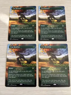 Magic MTG 4x Crop Rotation Borderless x4 Double Masters ARTIST SIGNED Mark Poole - Image 1