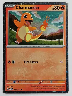 Pokemon - 020/217 Charmander Promo Cosmo Holo & Sticker Sheet Ascended Heroes - Image 1