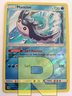 mantine R Tuoni Perduti 58/214 R Reverse Holo Foil R Pokemon R Italiano - Image 1